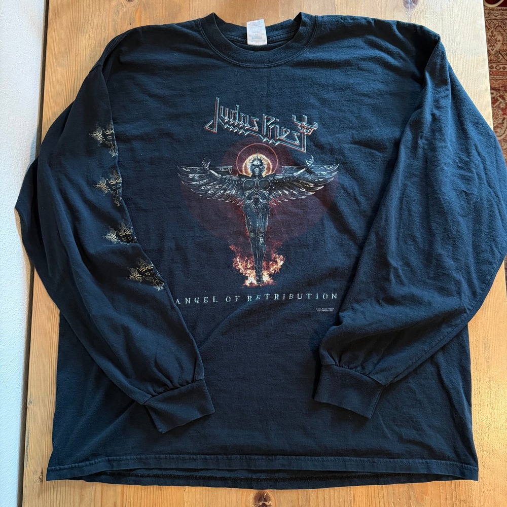 Vintage Judas Priest Angel of Retribution Tour Shirt Mens XXL Long Sleeve Metal